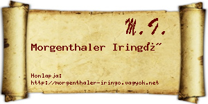 Morgenthaler Iringó névjegykártya